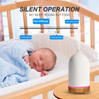 100ml wood grain ceramic short nozzle humidifier colorful white and black ceramic aromatherapy machine ultrasonic essential oil diffuser - details 3