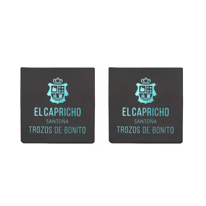 Trozos de Bonito en Aceite de Girasol, - EL CAPRICHO - Santoña, Peso: 210 g Neto, 140 g Escurrido - 1