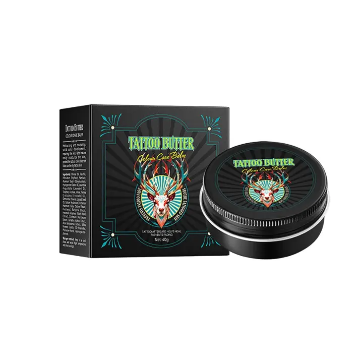 Manteca para el cuidado posterior de tatuajes: manteca para el cuidado posterior de tatuajes para curar tatuajes nuevos y rejuvenecer tatuajes antiguos, manteca para el cuidado posterior de tatuajes natural y orgánica - 1