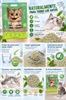 Dizelin - Arena de tofu para gatos 6 L, aglomerante natural sin polvo con control de olores, absorbente y fácil de limpiar, pack 2/4/8 bolsas, varios aromas - details 0