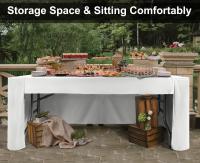 Mantel Rectangular De 6FT Para Mesas Rectangulares En Poliéster Lavable Ideal Para Fiestas De Buffet Y Comidas Navideñas - details 7