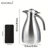 KEMORELA Termo De Acero Inoxidable 1.0L Para Agua Caliente Y Fría Hervidor De Agua Aislado Con Botón Para Mantener Caliente Café Té - details 4
