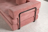 Sofá Cama Plegable de Pana, 2 en 1 Sillón Futon y Colchón, Relleno de Espuma, Sin Montaje, Ahorro de Espacio para Salón, Invitados - details 2