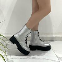 Eva Zorteon - Botines militares con plataforma alta con cordones y cremallera. Marca TULIPANO. - details 0