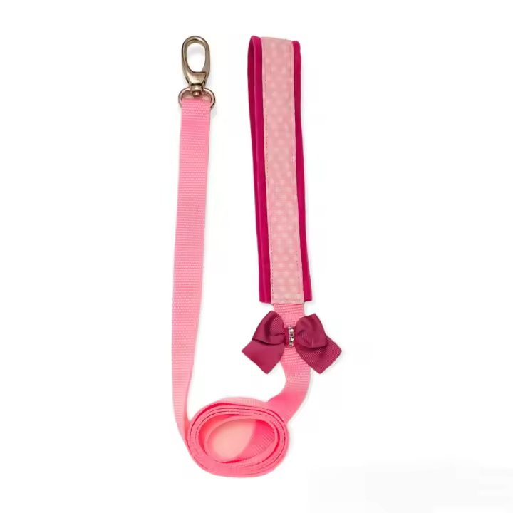 Correa para perro pequeño, Rosa Malva, Correa Nailon para mascota con mango suave y cómodo, Correa de entrenamiento - 1