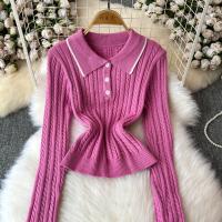 Conjunto De Dos Piezas Para Mujer REALEFT Otoño Invierno Traje De Pista De Correr Polo Collar Suéter Y Falda Skater A-line Nuevo 2024 - details 2