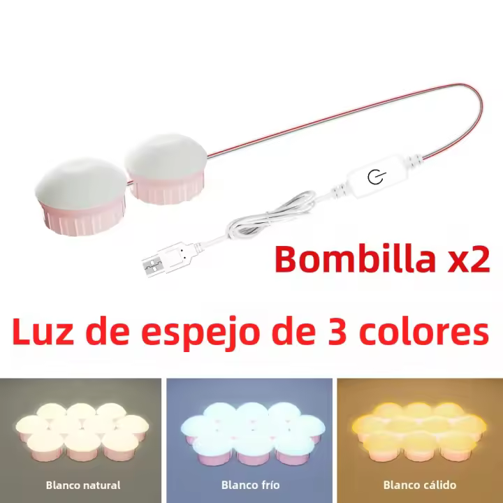 Lámpara LED Para Espejo De Vestíbulo Iluminación De Maquillaje Ajustable Y Sin Etapas Para Decoración De Dormitorio Luz Nocturna De Mesa De Vestir - 1