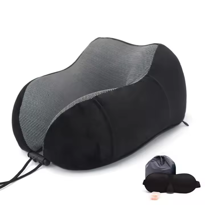 Almohada De Memoria Para El Cuello En Forma De U Soporte De Descanso Para Viaje Oficina Siesta Cervical Almohada De Viaje Suave - 1
