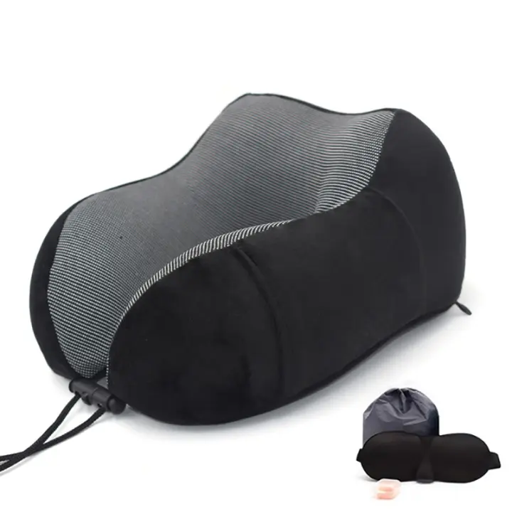 Almohada De Memoria Para El Cuello En Forma De U Soporte De Descanso Para Viaje Oficina Siesta Cervical Almohada De Viaje Suave - 1
