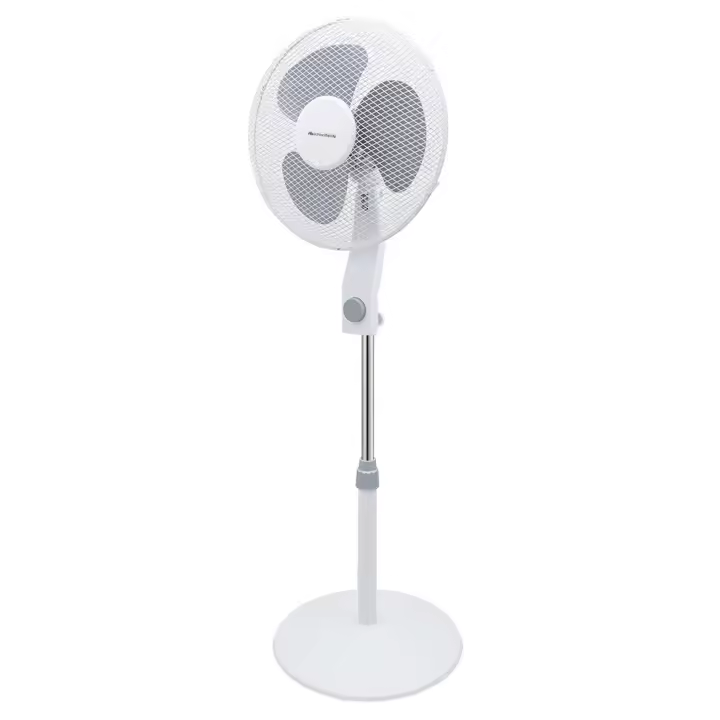 Ventilador de Pie Blanco MELCHIONI MF-1639B con Base Redonda 40cm, 35W - 1