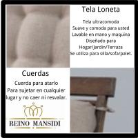 REINO MANSIDI  1 und de Cojines 90x45x10cm con Respaldo para Sillas de Terraza Beige 90x45x10cm - details 1