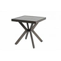 Mesa Auxiliar cuadrada de Aluminio de exterior para patio, Jardín, piscina, compañera de Interior, fácil de tener y resistente a la intemperie, gris oscuro - details 3