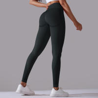 Mallas de Yoga de nailon para mujer, pantalones deportivos de cintura alta, elásticos, ajustados, transpirables, para entrenamiento - details 10