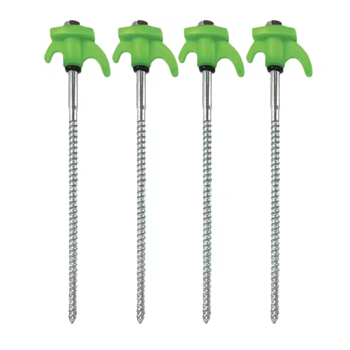 4/8pcs Palas De Témpora Brillantes Con Hilo Multifuncional Y Estable Para Suelo Adecuado Para Canopas De Playa - 1