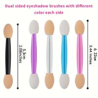 Cuttte 120PCS Esponjas De Maquillaje Para Ojos Desechables Con Contenedor 4 Colores Aplicadores De Sombras De Ojos - details 8
