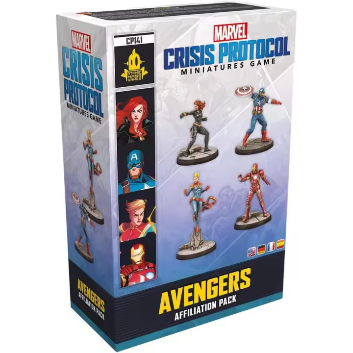 MARVEL CRISIS PROTOCOL: AVENGERS (AFFILIATION PACK)  MCP  (INGLÉS) (ESPAÑOL) (ALEMAN) (FRANCÉS) - ASMODEE - 1
