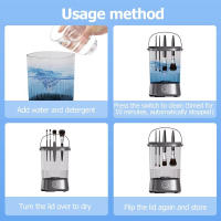 Limpieza y secador de cepillos de maquillaje eléctrico recargable por USB, herramienta de limpieza de cepillos de cosméticos portátil de plástico con función de lavado automático y secado rápido, inodoro - BC10，san valentin regalos mujer - details 9