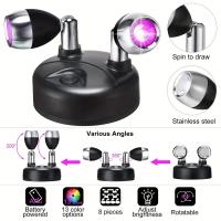 1/2pcs Luz De Noche LED Inalámbrica RGB Rotativa Para Iluminación De Resaltos Pared Y Armario Con Pilas Incluidas Luz De Ambiente Para Interior - details 6