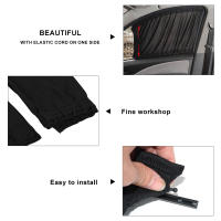 2pcs Cortinas De Sol Para Ventanas Laterales De Coche Universal Protección UV Plegable En Tela Negra Visera De Sol Para Estilo Del Coche - details 1