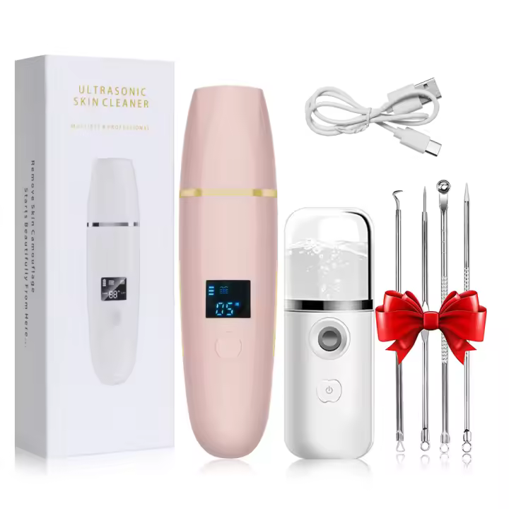 Tienda BIT Limpieza Facial Profunda Con Raspador Ultrasonido Eliminador De Acné Y Arrugas Rejuvenecimiento De Cuero USB Recargable Plástico - 1