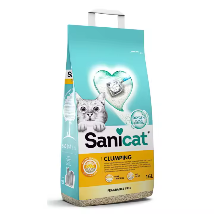 SANICAT CLUMPING UNSCENTED 16L - 1