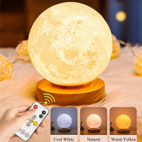 Lámpara Nocturna De Luna LED Creativa En 16 Colores Con Control Táctil Y Rotación 360° Luz Nocturna Para Oficina Y Hogar - details 3