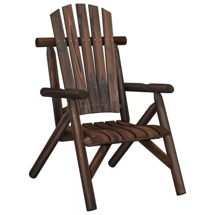 vidaXL Silla de jardín madera maciza de abeto 68x86x103 Natural, Marrón oscuro, Conjunto Terraza Muebles Jardín Exterior Juego de Muebles de jardín Mueble Jardín Exterior Muebles de Salon Exterior - 1