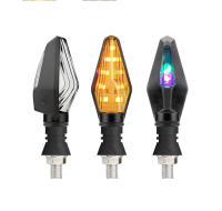 2PCS Luz Indicadora De Señal De Giro Para Motocicleta Universal 12LED Amarilla Azul Doble Color Para Motocicleta off Road - details 4