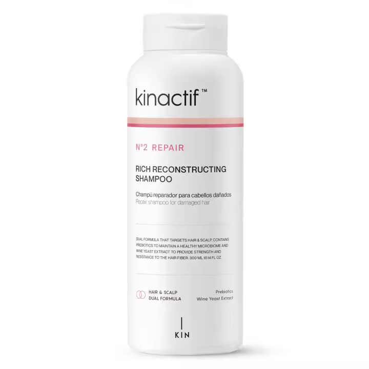 Kin Cosmetics Kinactif Nº2 Repair Rich Reconstructing Shampoo 300 Ml. Champú reparador para cabellos dañados. - 1