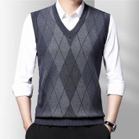 Chaleco Sin Mangas Para Hombre Estilo Casual Grueso Para Otoño E Invierno Suéter Caliente Negocios Inteligentes Tejido De Lana - details 8