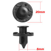 100PCS Clavos De Plástico Negros Para Nissan Retenedor De Parachoques Y Guardabarros Tamaño 8mm Clavija De Automóvil - details 6