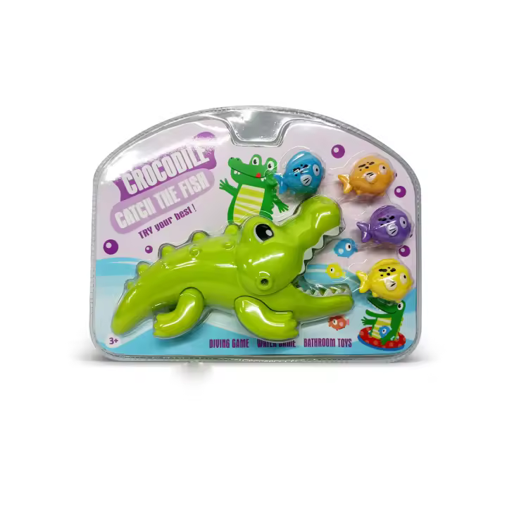 Juguete De Baño Para Niños Juego De Crocodilo Grande Comiendo Pequeños Peces Juguetes De Agua Para Jugar En Verano - 1