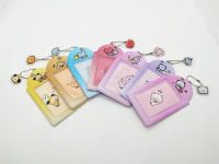 Kawaii BT21 Porta Tarjetas De Identidad De Anime Popular Con Cadena Para Llaves PVC Para Estudiantes Y Adultos Medidas 13.7x7.5CM Unisex - details 2