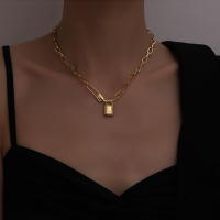 Collar De Cadena Gruesa Con Colgante De Letras De Amor En Acero Inoxidable 316L Estilo Retro Punk Exagerado Para Mujer Moda Para Fiesta - details 2