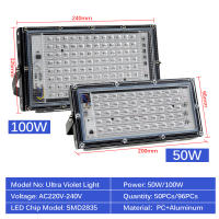 Lámpara UV LED De Inundación 395nm 400nm 50W 100W Impermeable Para Escenario Disco Fiesta Backlight 220V 110V Luz De Fondo De Escenario - details 2