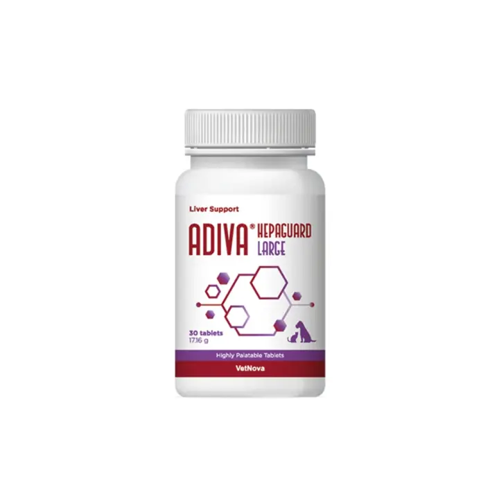 ADIVA® Hepaguard Large 30 comprimidos Vetnova suplemento para la función hepática en perros - 1