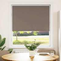 vidaXL Estor Enrollable Opaco Color Café de Tela en dimension 150 cmx105 cm/150 cmx115 cm/150 cmx120 cm y más | protección solar decorativa para ventanas hogar oficina dormitorio fácil de instalar - details 0