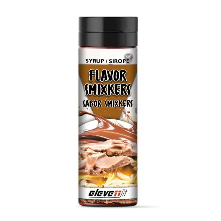Eleven Fit Sirope 330MLSin Azúcar / 0% Calorías, Libre de Grasas / Ideal para Postres Deliciosos y Saludables / Envase Antigoteo / Sabor Smixkers - 1