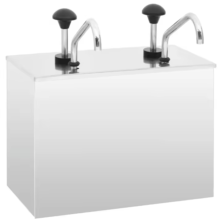 vidaXL Dispensador de salsa de acero inoxidable 2 x 3,5 L - 1
