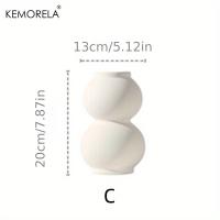 Vaso De Cerámica Nórdico Donut Hueco Para Flores Decoración De Sala De Estar Oficina Y Escritorio Regalo Accesorios Interiores - details 8