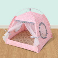 Casa De Gato Plegable Tent Para Perro Cama De Gato Para Gatitos Caja De Algodón Dulce Princesa Kennel Para Mascotas Hogar - details 3