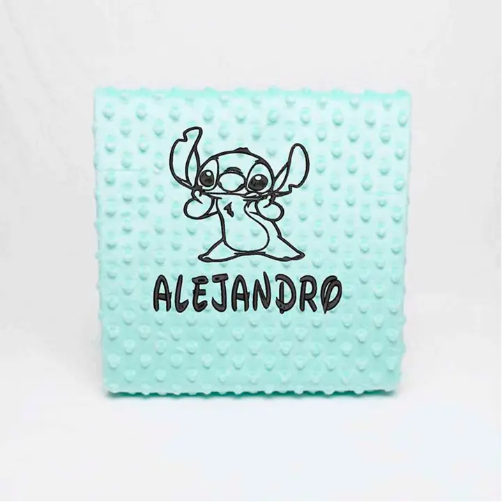 personalizameatugusto manta bebe con dibujo bordado y nombre - 1