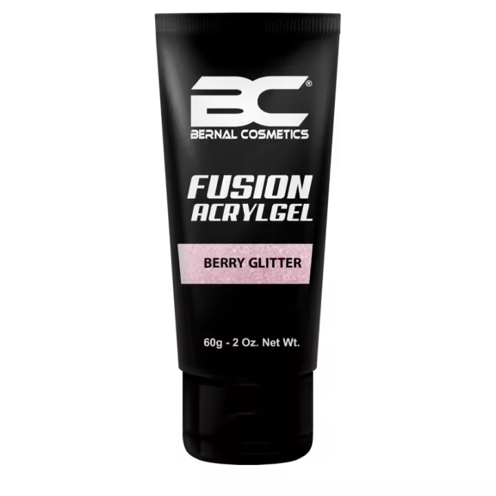 Poly AcrylGel Berry Glitter 60gr | Rosa Bebé Glitter | Fusión de gel y acrílico | Bernal Cosmetics - 1