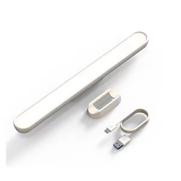 Luz LED recargable de 3000mAh y 32cm,Con sensor de memoria,imán y ajuste de luz. Recargable USB sin cables molestos.Luces Ideal para habitacion, escritorio,muebles,cocina, armario y baño. - 1