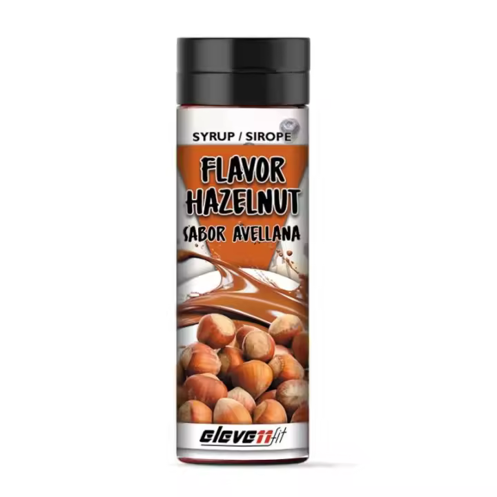 Eleven Fit Sirope 330MLSin Azúcar / 0% Calorías, Libre de Grasas / Ideal para Postres Deliciosos y Saludables / Envase Antigoteo / Sabor Avellana - 1