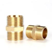 Adaptador De Conector Rápido De Tubo Hexagonal De Latón 1/8 1/4 3/8 1/2 3/4 1 Hombre a Hombre Hilo Agua Aceite Gas Conector - details 3