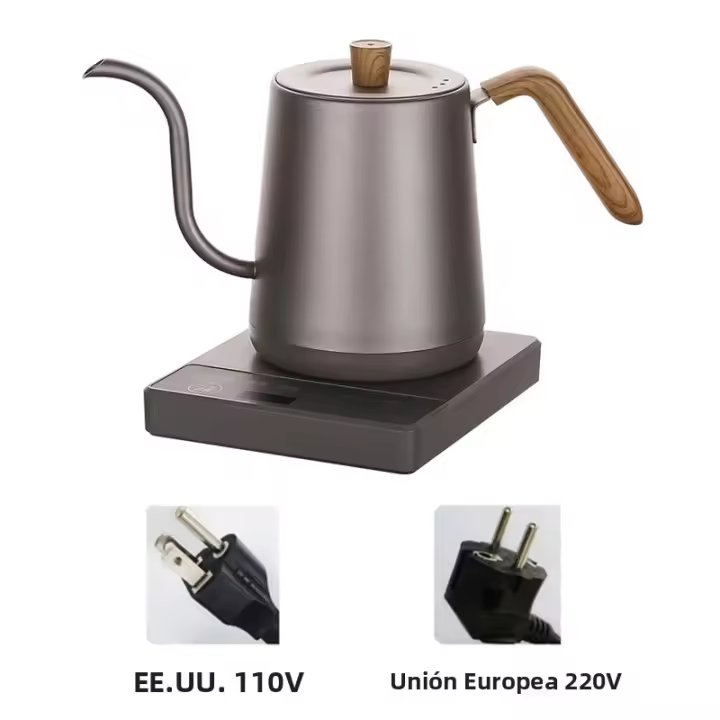 Hervidor Eléctrico De 800ml Con Cuello De Ganso Y Control De Temperatura Tetera Inteligente Para Café Rápida Calentamiento 1000W 110V/220V - 1