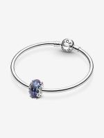 Pandora - Charm de Murano with Galaxia Azul y Estrella - Plata de Lei - details 2