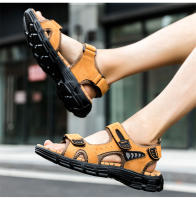 Sandalias Clásicas Para Hombre Verano Cuero Genuino Ligero Casual Moda Talla 38-46 Sandalias De Exterior Con Cierre De Correa Y Hebilla - details 18