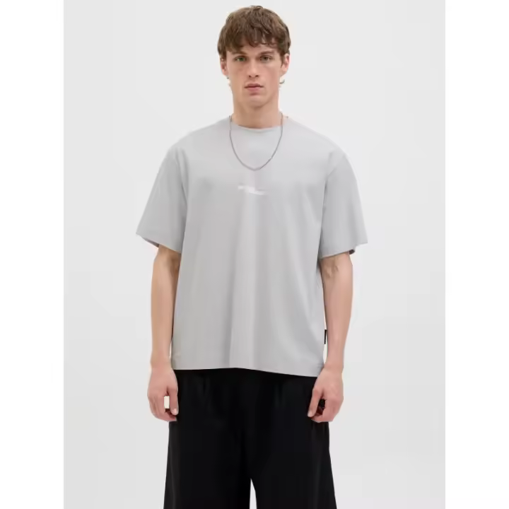 Jack&Jones – Hombre – Azul – Camiseta Manga Corta, Cuello Redondo, Corte Loose, Estampado de Goma - 1
